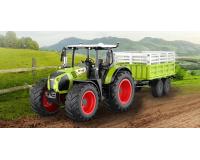 Double Eagle E685 CLAAS ARION 660 RC Tractor with trailer-003 JCB Farm Tractor and Trailer 1:24 RC Toy (Green)